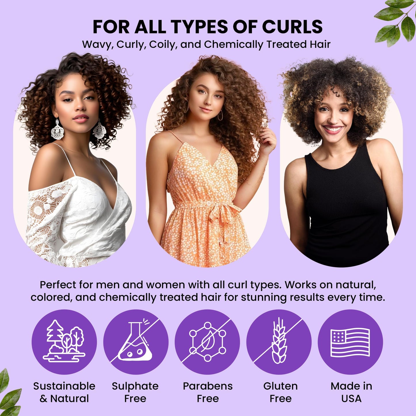 Controlled Chaos Curl Cream for Curly Hair Defining Cream with Shea Butter for Long Lasting Frizz Free Curls - Sulfate & Paraben