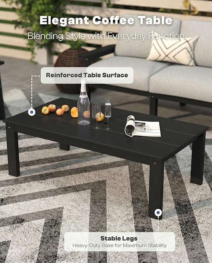 Patio Kingdom Patio Furniture Set 8 Seats, 4-Seater and 2-Seater Outdoor Sofas with Gray Washable Thick Cushions, Patio Conversation Sets for Lawn, Garden, Porch, Balcony, Deck (White Frame)