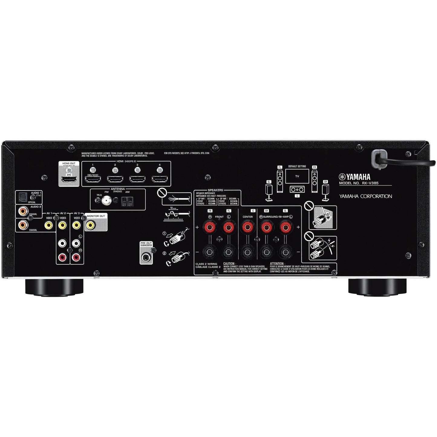 Yamaha Audio YHT-4950U 4K Ultra HD 5.1-Channel Home Theater System with AV Receiver, 8" 50W RMS Powered Subwoofer Speakers True Surround Sound and Bluetooth Streaming Bundle with Accessories