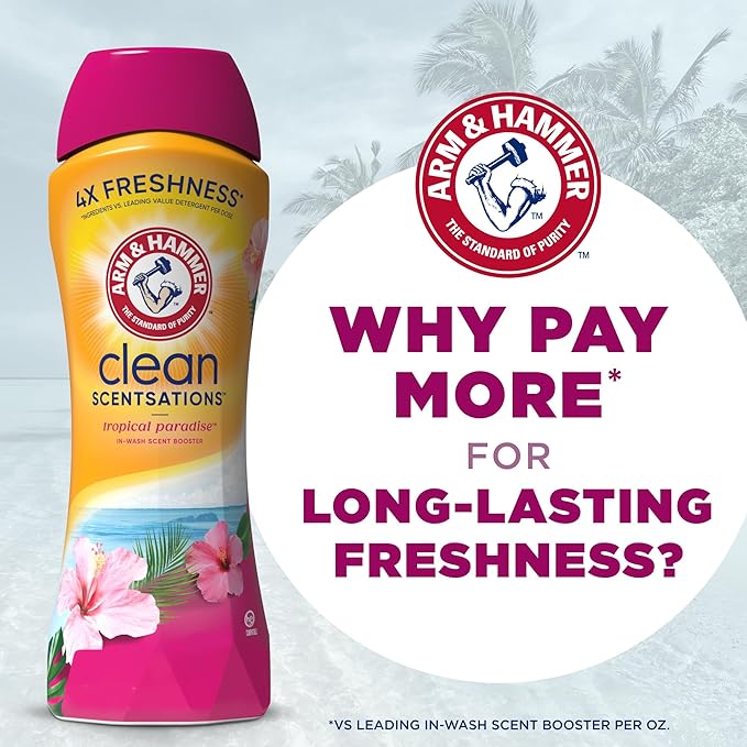 Arm & Hammer In-Wash Scent Booster Tropical Paradise, 24 oz, Pack of 4