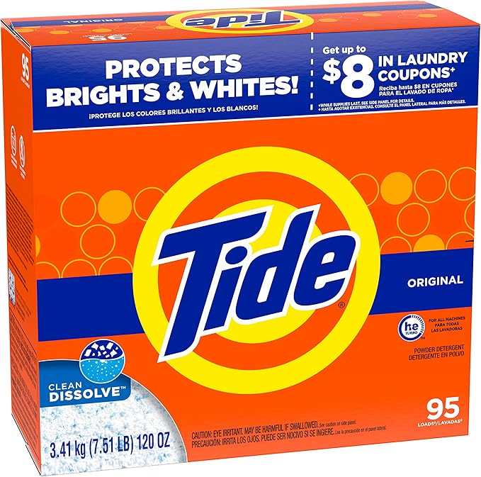 Tide Powder Laundry Detergent, Original, 95 loads, 120 oz