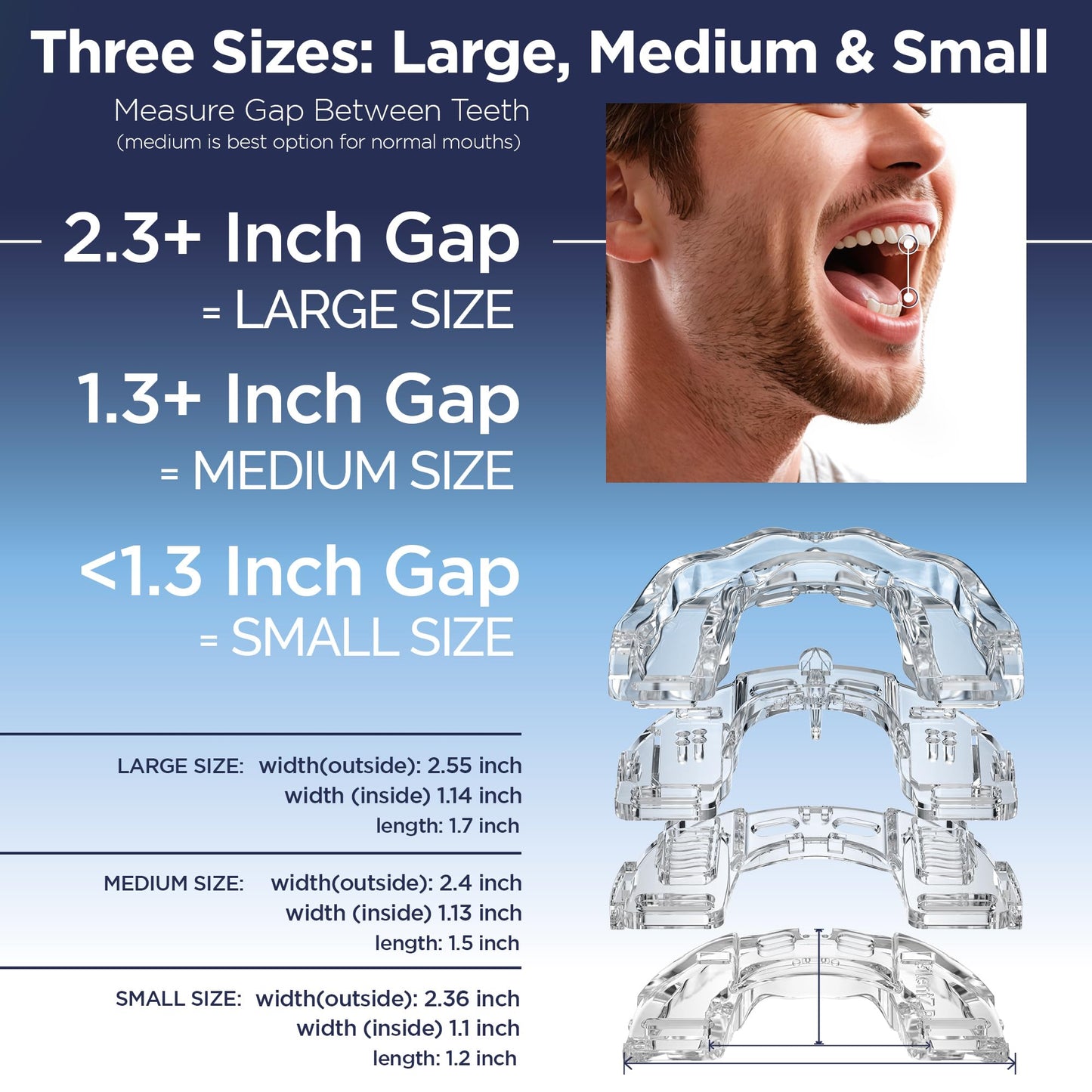 Itus Mouthguardz: SilentZPro 2.0 - USA Designed & FDA-Cleared Anti Snore Mouthpiece - Fully Adjustable Anti Snore Mouth Guard - Professional Patented Anti Snore Device, Medium