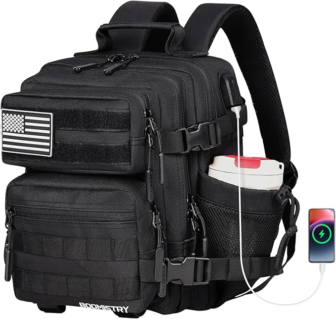 Boomistry 15L Mini Tactical Backpack Small Tactical Backpack for Men and Women, Military Backpack for Gym, Hiking, Daily (...