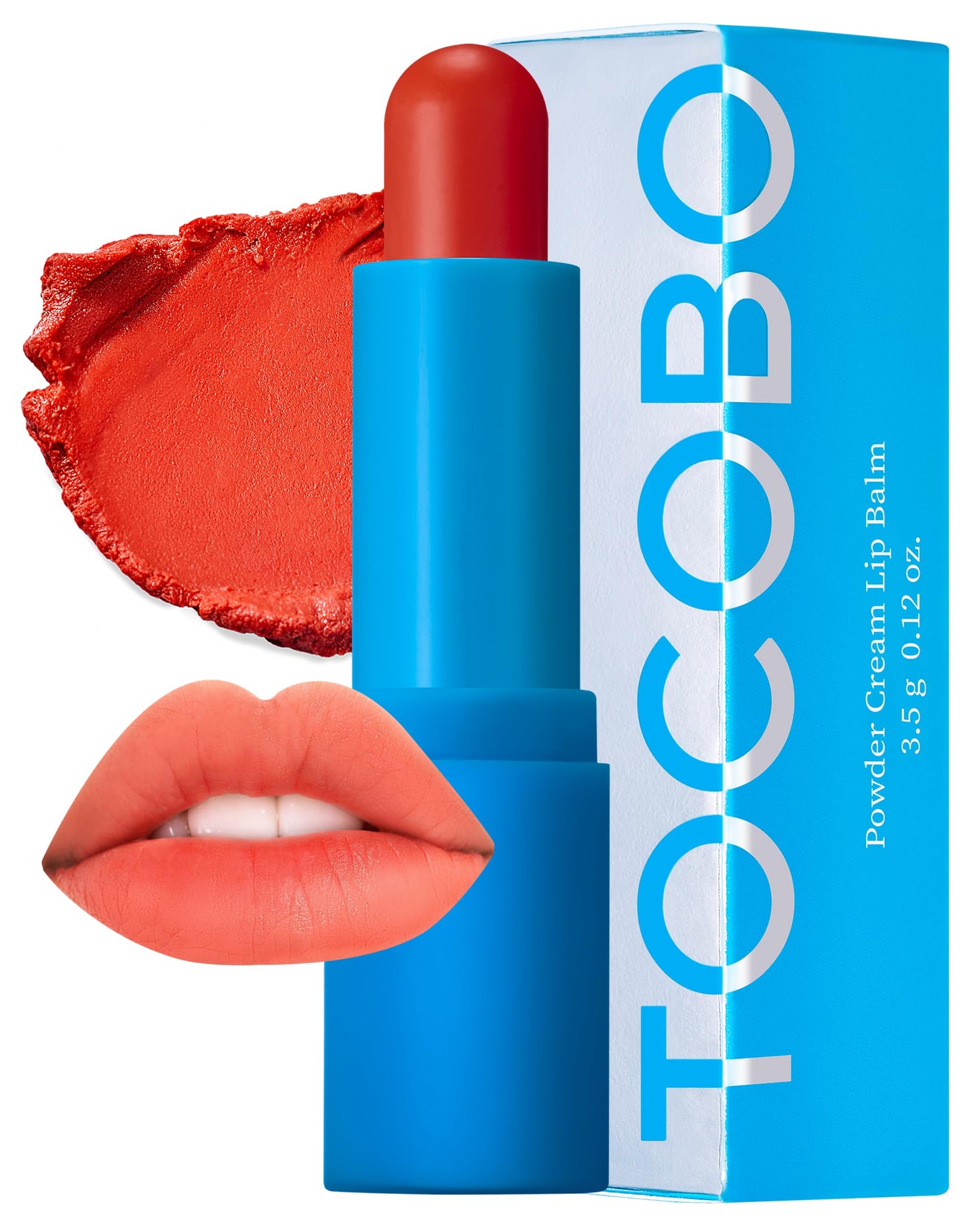 TOCOBO Powder Cream Lip Balm - Vegan Korean Soft Matte Lipstick Balm for Velvet Finish - Moisturizing & Blurring Effect - Lightw