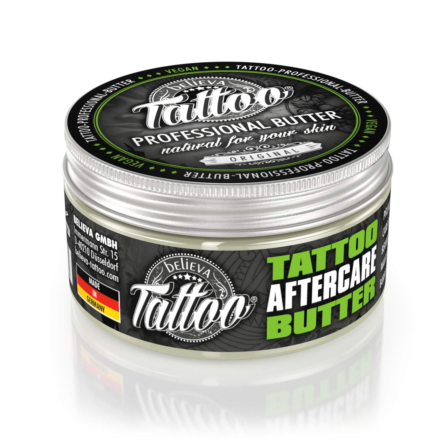 believa Tattoo Aftercare Butter - Vegan Tattoo Care Balm for Moisturized & Nourished Skin - 3.38 oz