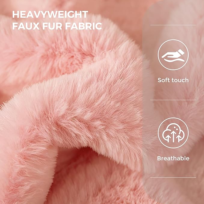 MAXYOYO Giant Bean Bag Chair for Adults, Ultra Soft Fluffy Bean Bag Sofa, Oversized Floor Sofa for Living Room Bedroom, Cozy Reading Chair with Filler, Pink