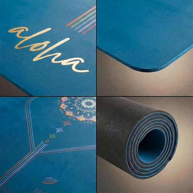 Aloha Bliss Premium Yoga Mat – 72” x 27 - Thick, Non-Slip & Durable | Sweat-Resistant, Lightweight & Portable | Perfect for Yoga, Pilates, Home Workouts, Gym & Studio Practice - Eco-Friendly
