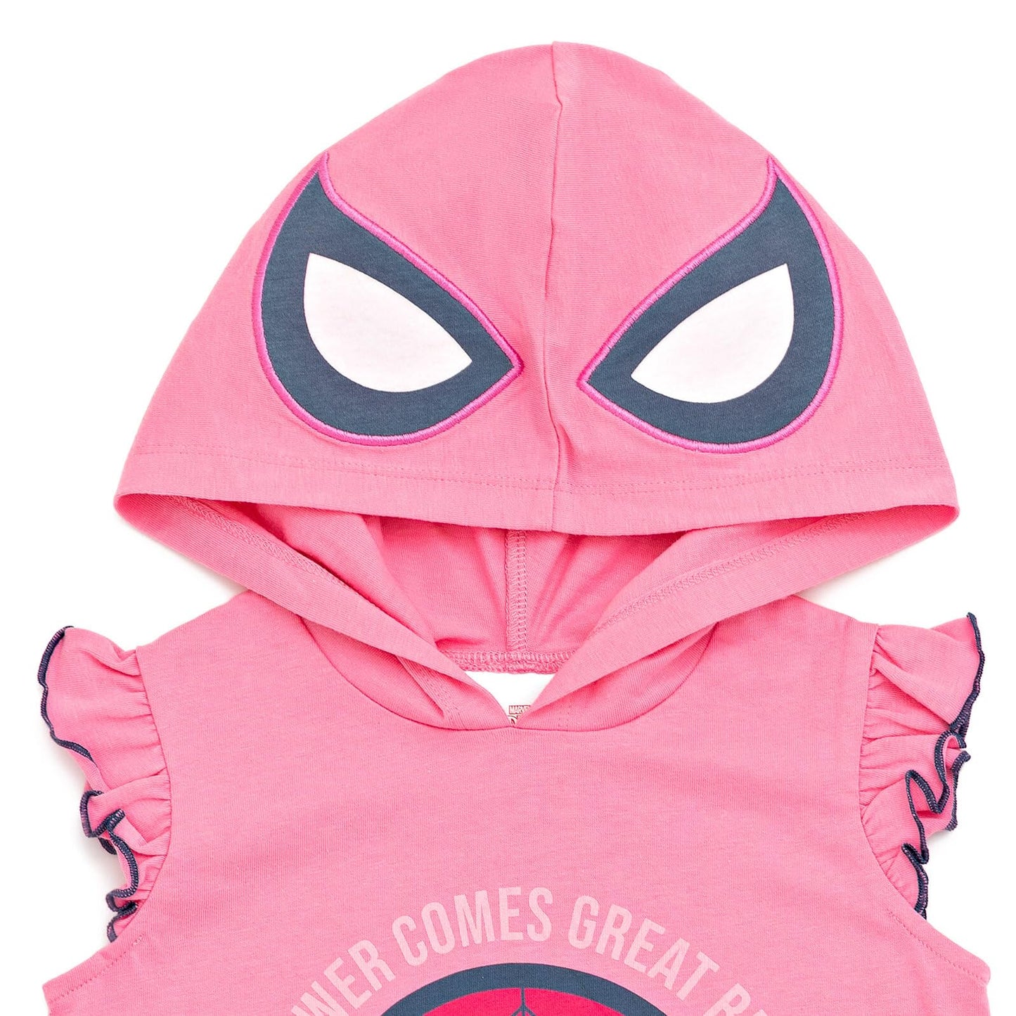 Marvel Spider-Man Toddler Girls Cosplay Tank Top Dolphin Active and French Terry Shorts 5T