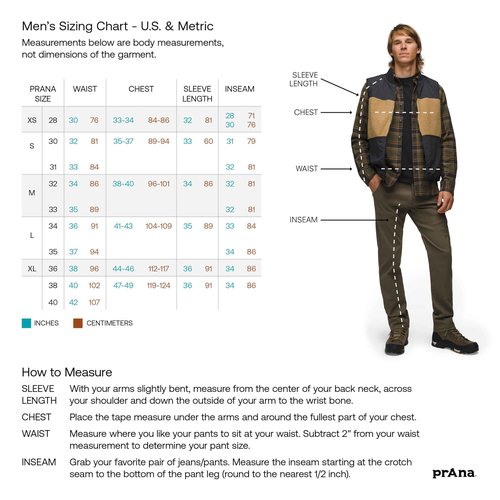 prAna Men's Standard Stretch Zion Pant, Mud, 32x36