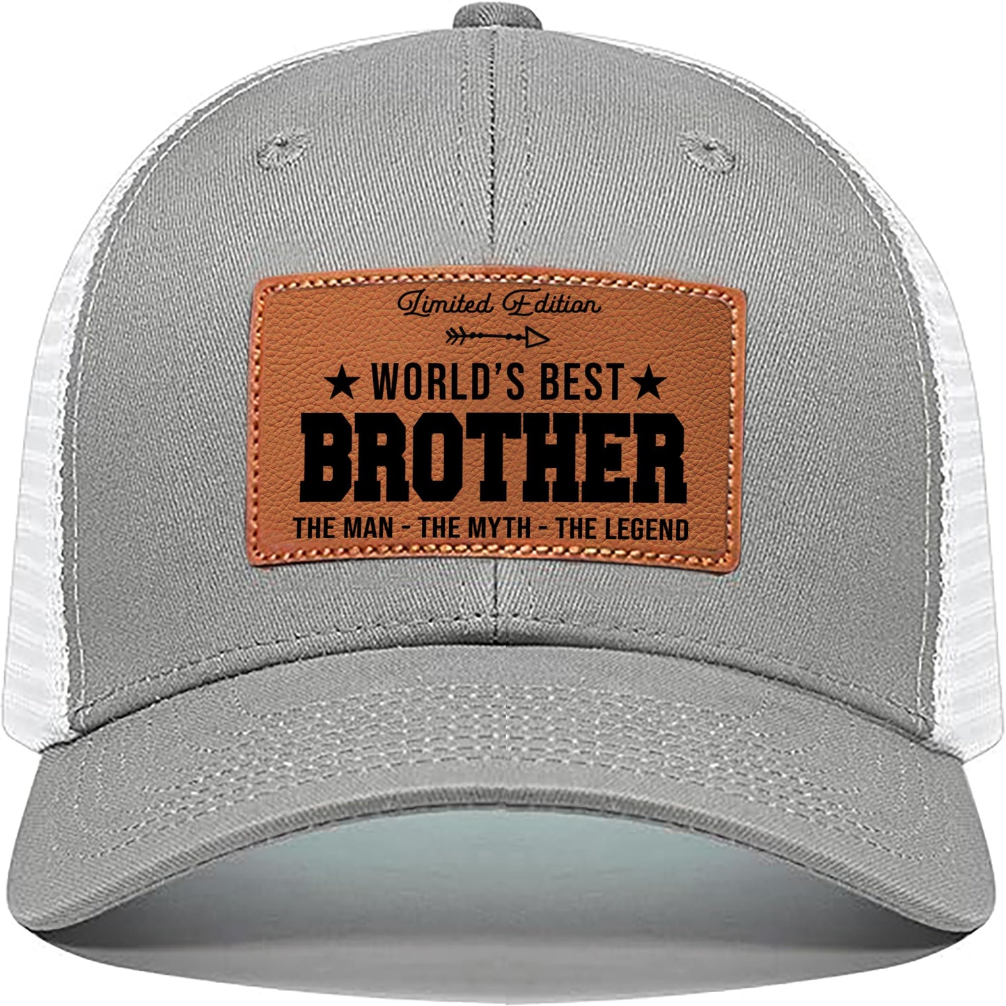 Best Brother Ever Hat, Brother Hat for Christmas Fathers Day Birthday from Sister, Gifts for Men, Trucker Gray Cap