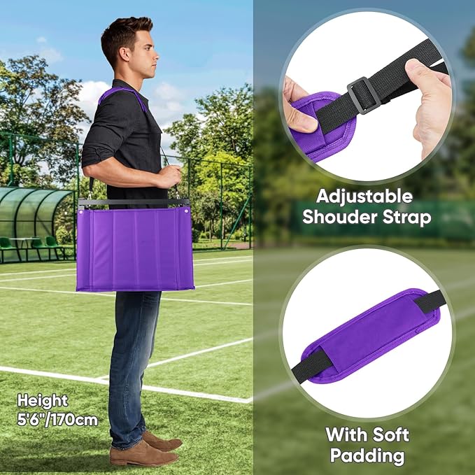 APEXUP Stadium Seats with Back Support, Portable Bleacher Seat with Large Pocket and Cup Holder, Wide Stadium Chair for Sports Events and Concerts