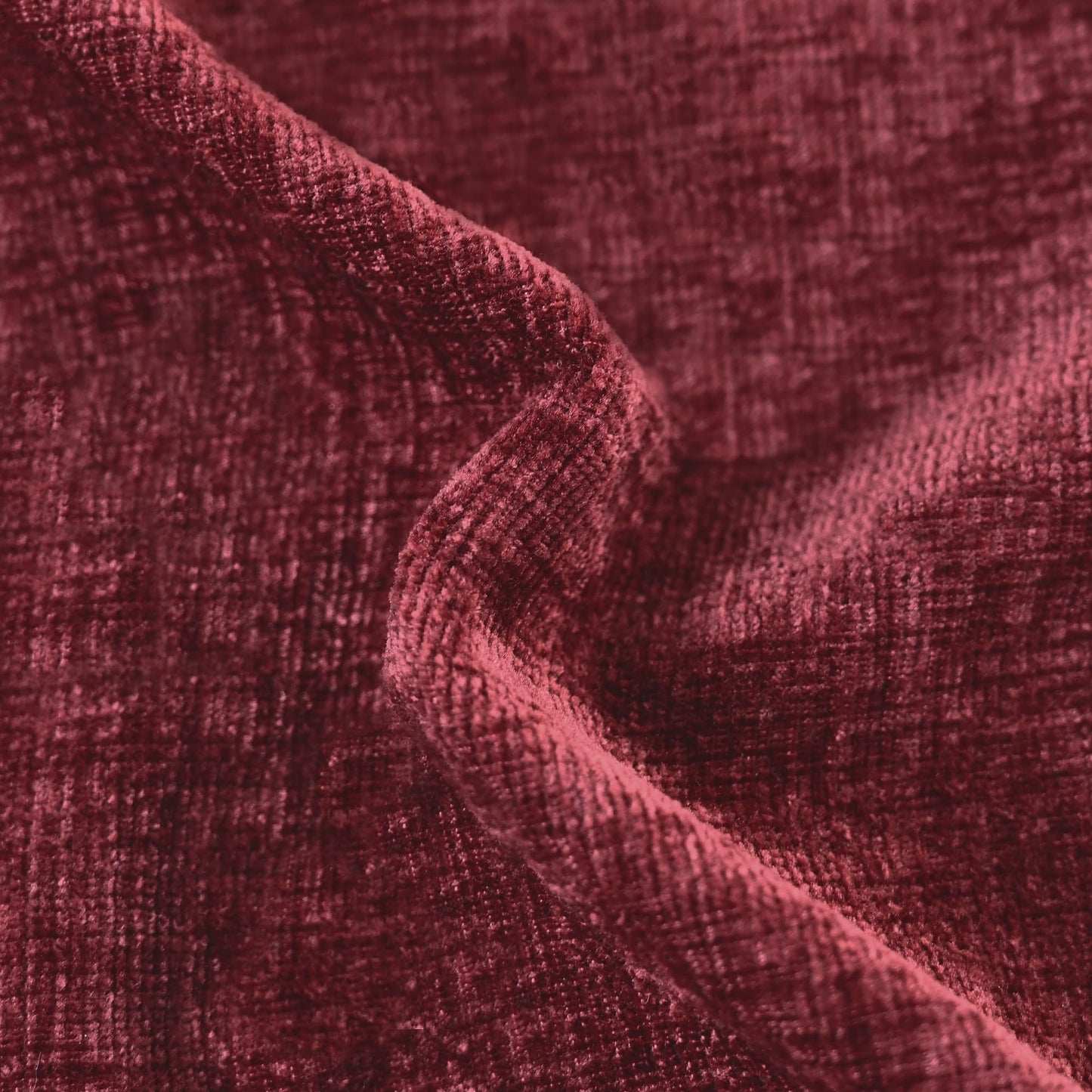 CaliTime Throw Pillow Covers Decorative 18 X 18 Inches Pack of 2 Cotton Thread Stitching Edges Solid Dyed Soft Chenille Cushion Cases for Couch Sofa Bed Living Room Farmhouse Burgundy