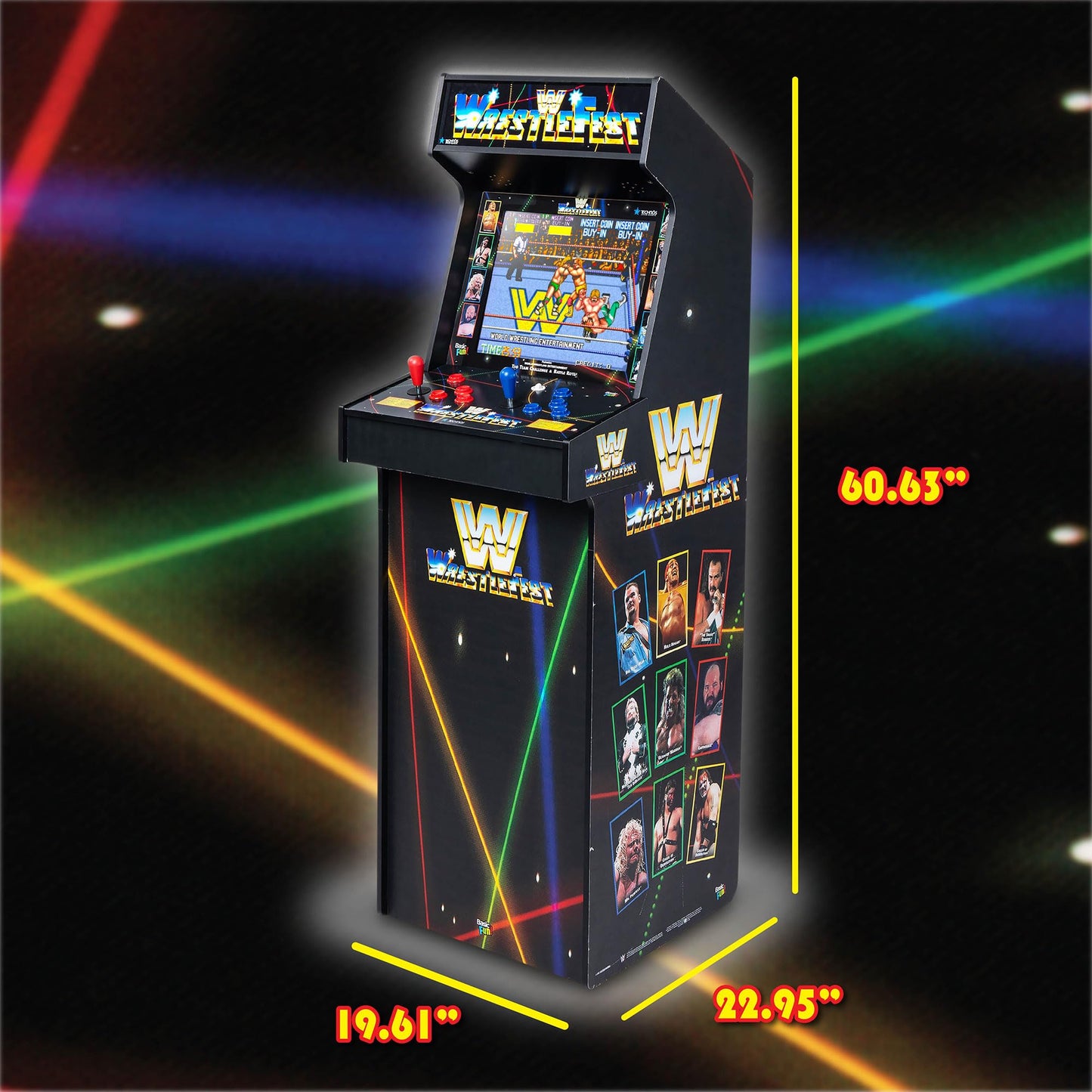 Arcade Classics - WWE Ultra Series Game Machine, 5 Games, 17" Liquid Crystal Screen - Indoor Cabinet, Retro, Gaming Console, Basement Decoration, Man Cave