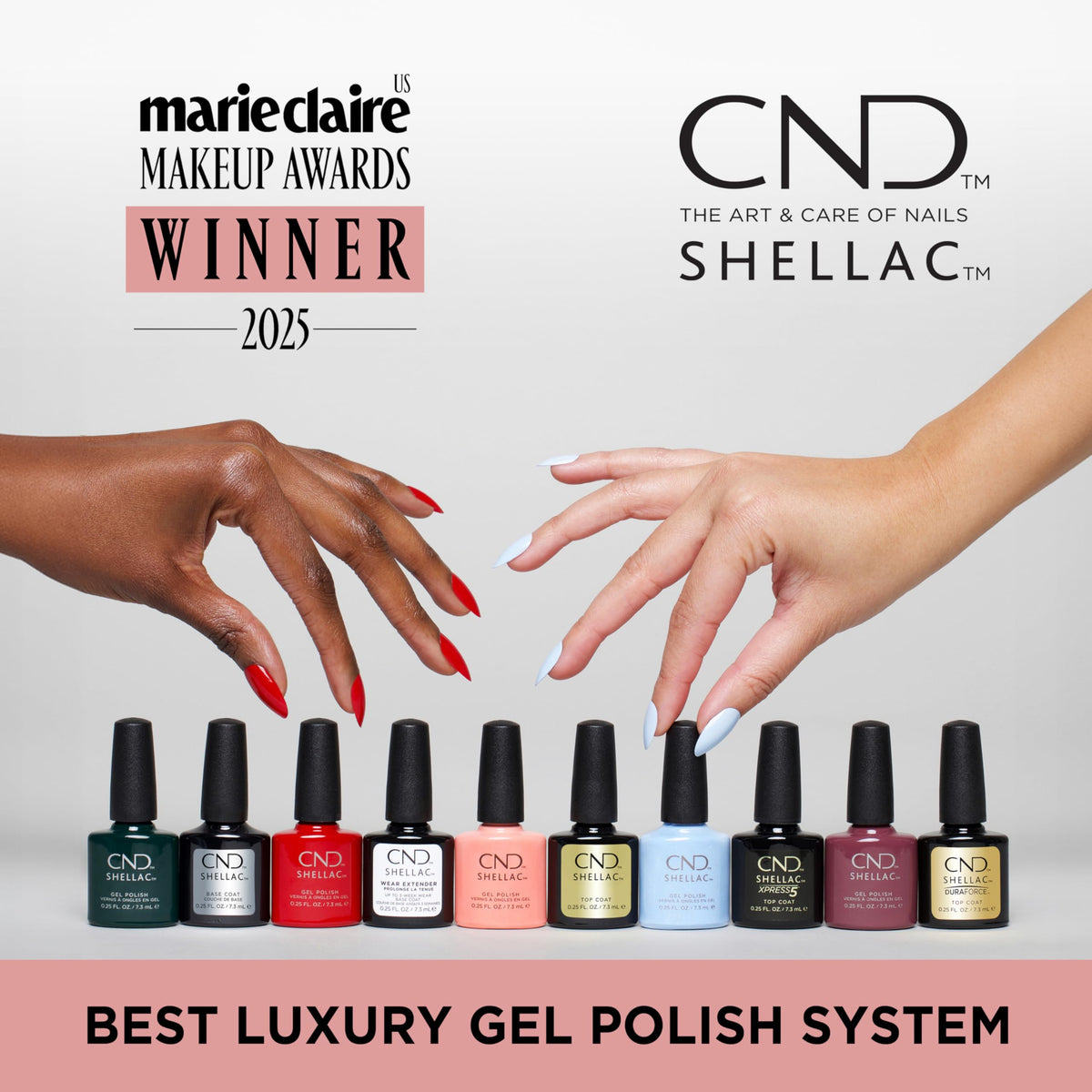 CND Shellac Gel Nail Polish, Long-lasting Nail Paint Color with Curve-hugging Brush, 408 Willow talk, 0.25 fl oz