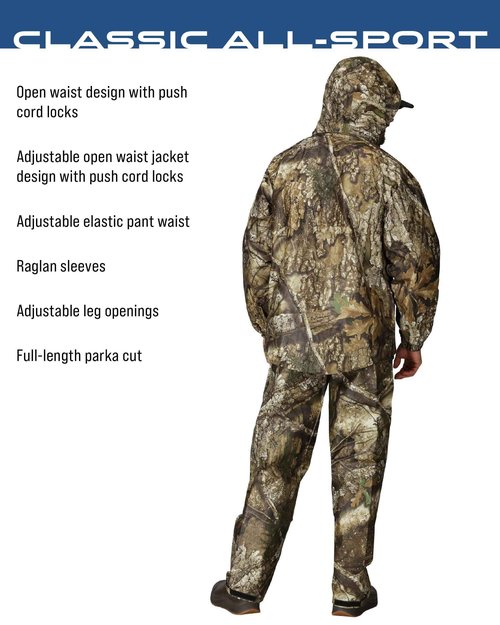 FROGG TOGGS Men's Standard Classic All-Sport 3-Layer Waterproof Breathable Rain Suit, Realtree APX, X-Large