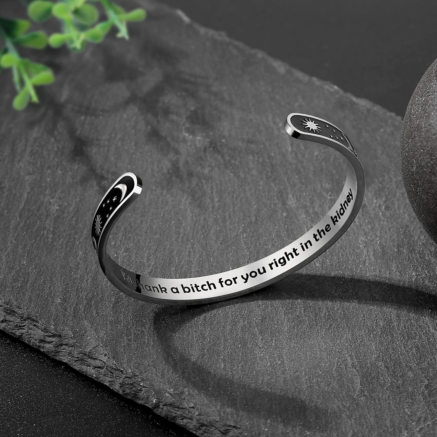 TONY & SANDY Friend Gifts for Women Id Shank a b for You Bracelet Best Friend Birthday Christmas Gift for Women Funny Easter Mot
