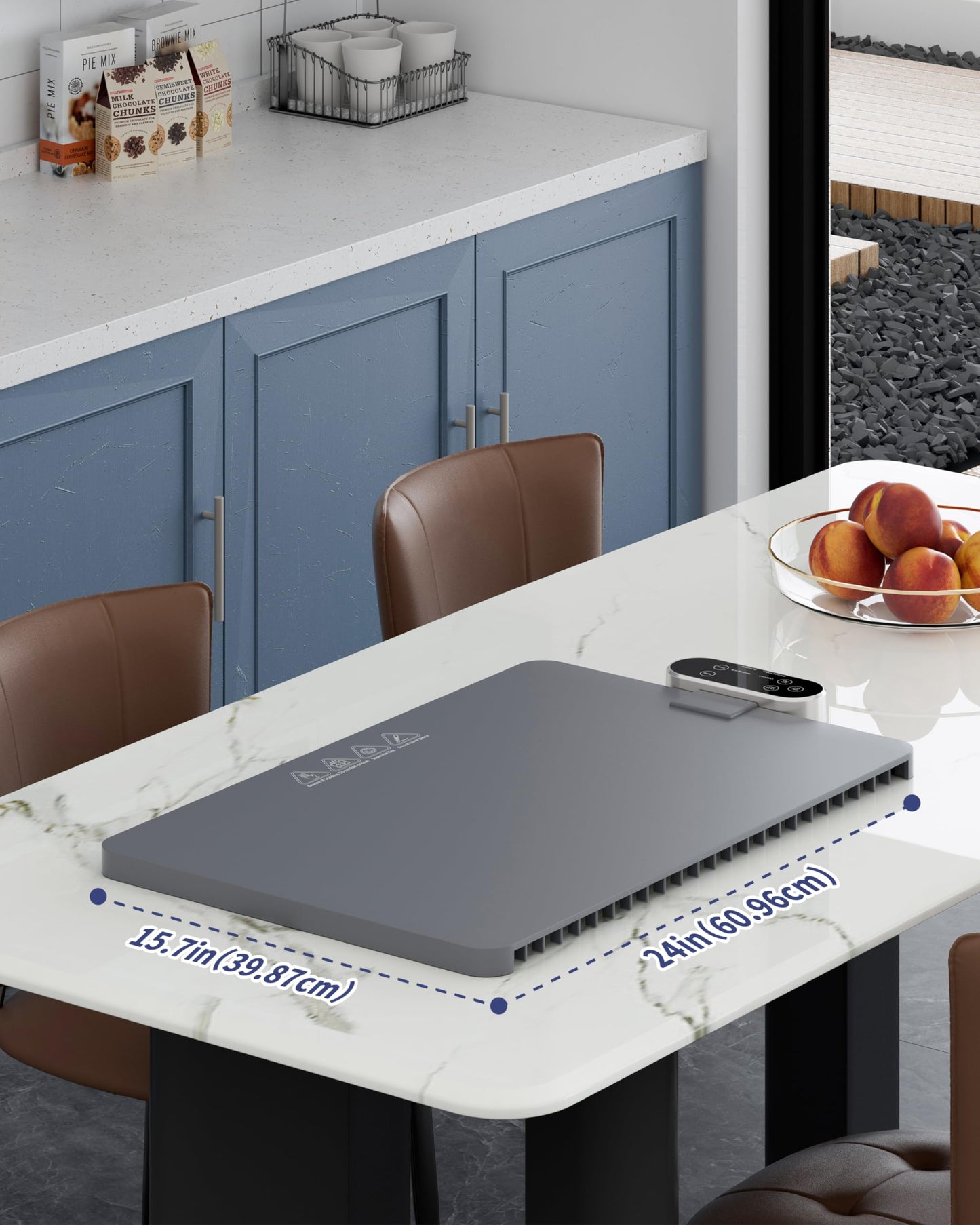 Food Warming Mat, Silicone Full Surface Heating Warming Mat for Food with 6 Temperature Settings, Timer and Child Lock, Electric Roll Up Food Warmers Tray for Parties Buffet,Home and Commercial Use.