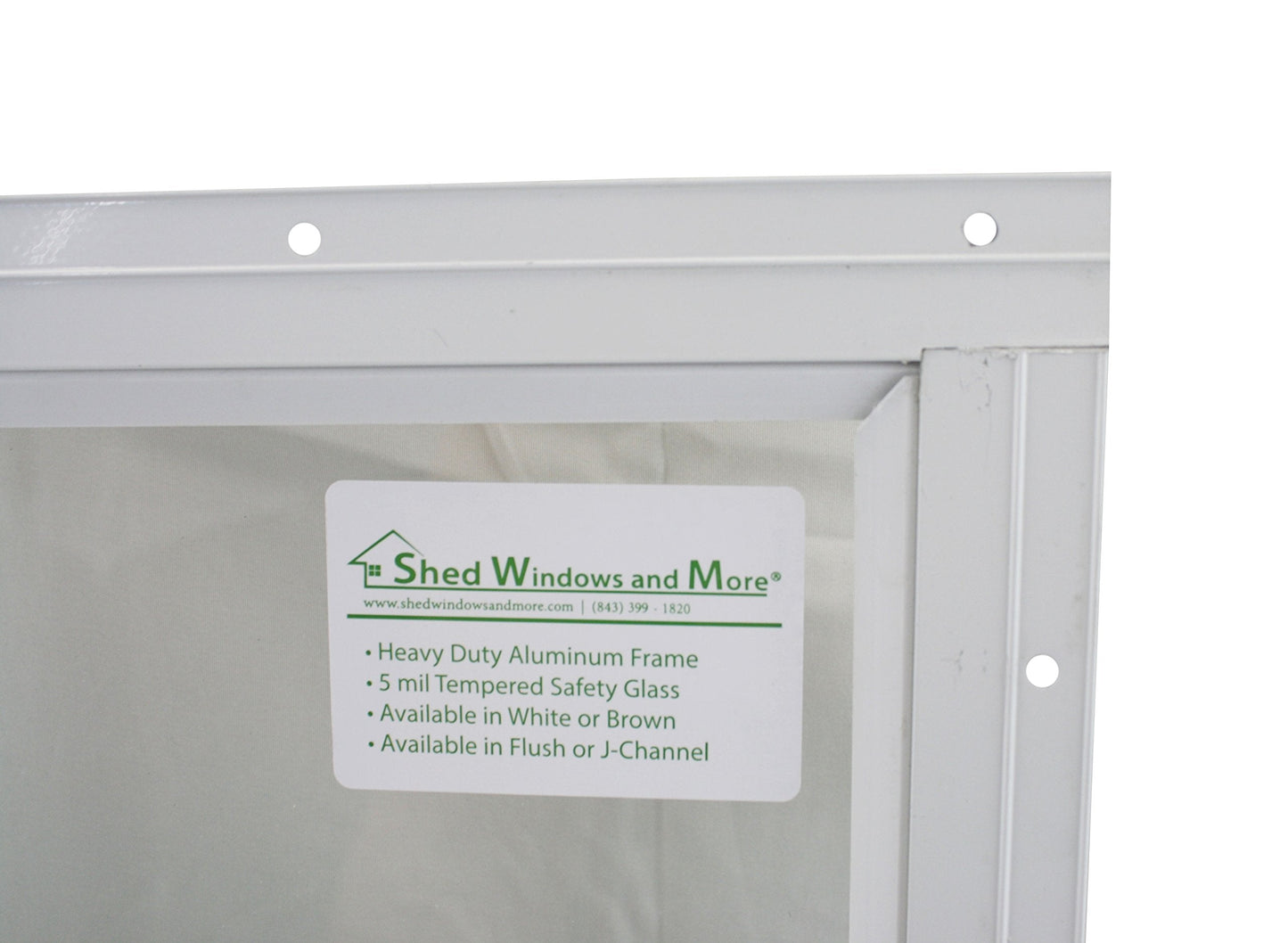 Shed Windows and More 14" X 21" White Flush Mount Tempered Glass, Playhouse Windows, Chicken Coop Windows