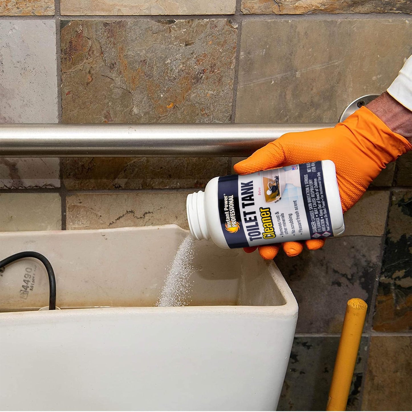 Instant Power Professional Toilet Tank Cleaner - Bathroom Toilet Cleaning Powder, Removes Rust and Odors, No Scrubbing, Made in USA, Pleasant Fresh Scent - 16 oz (1 lb)