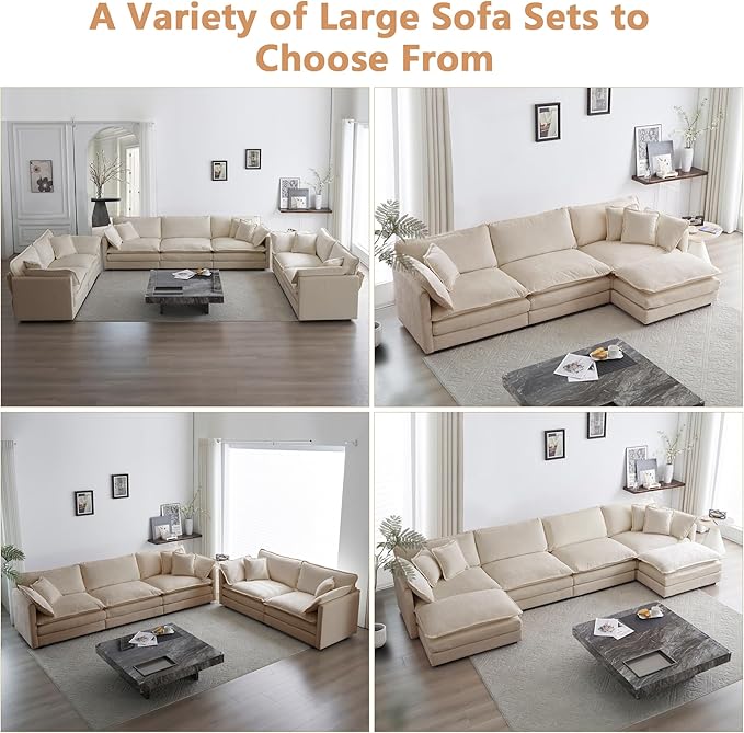 mikibama Luxury Loveseat Sofa Couch, 76" Modern Chenille Deep 2-Seater Cloud Couch with 2 Armrest Pillows and 2 Toss Pillows, Love Seat for Living Room Bedroom Office Apartment, Light Coffee
