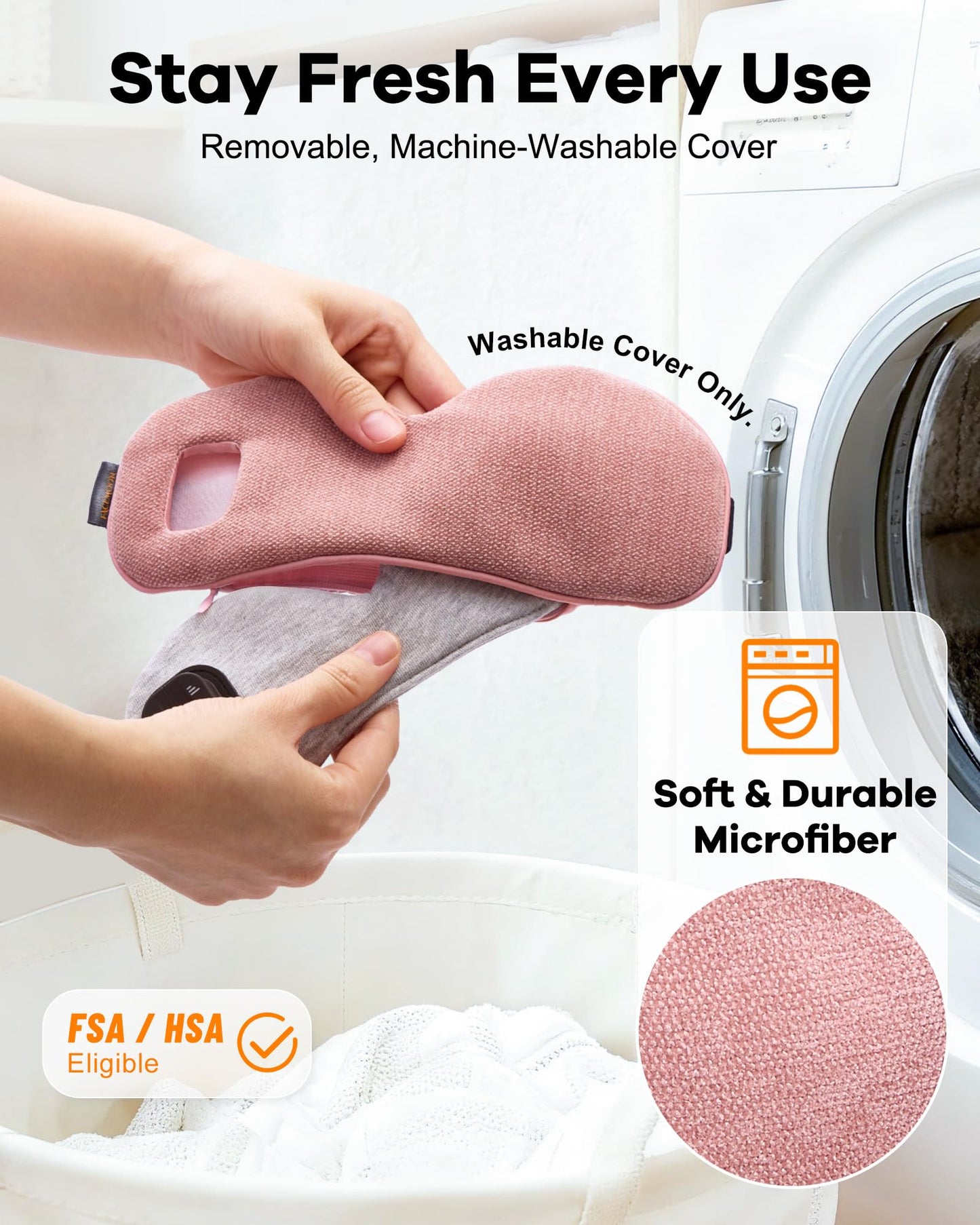 FACEMOON Cordless Heated Eye Mask for Stye & Eye Relief - Rechargeable Warm Compress for Dry Eyes, MGD & Blepharitis - Electric Warming Sleep Mask with Natural Flaxseed Moist Heat (Pink)