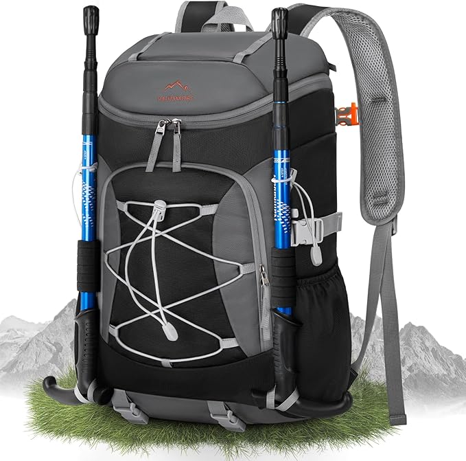 RAINSMORE Foldable Hiking Backpack for Women Men Packable Camping Backpack 40L Waterproof Hiking Daypack Bag Lightweight C...