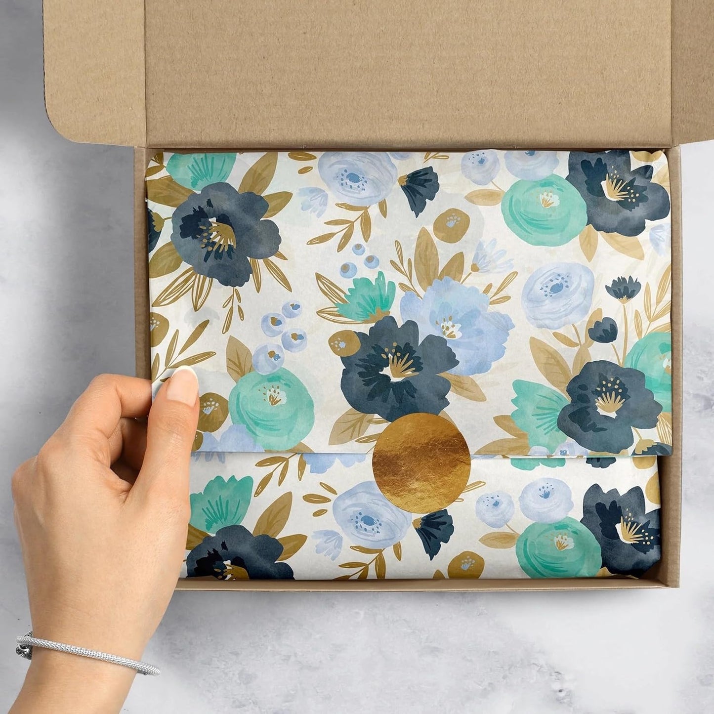 Colors of Rainbow - Fresh Flower - 12 Sheets, 20 inch X 29 inch - Italian Print Tissue Paper for Decoupage Gift Basket Gift Bag Party Crafts (Fresh Flower)