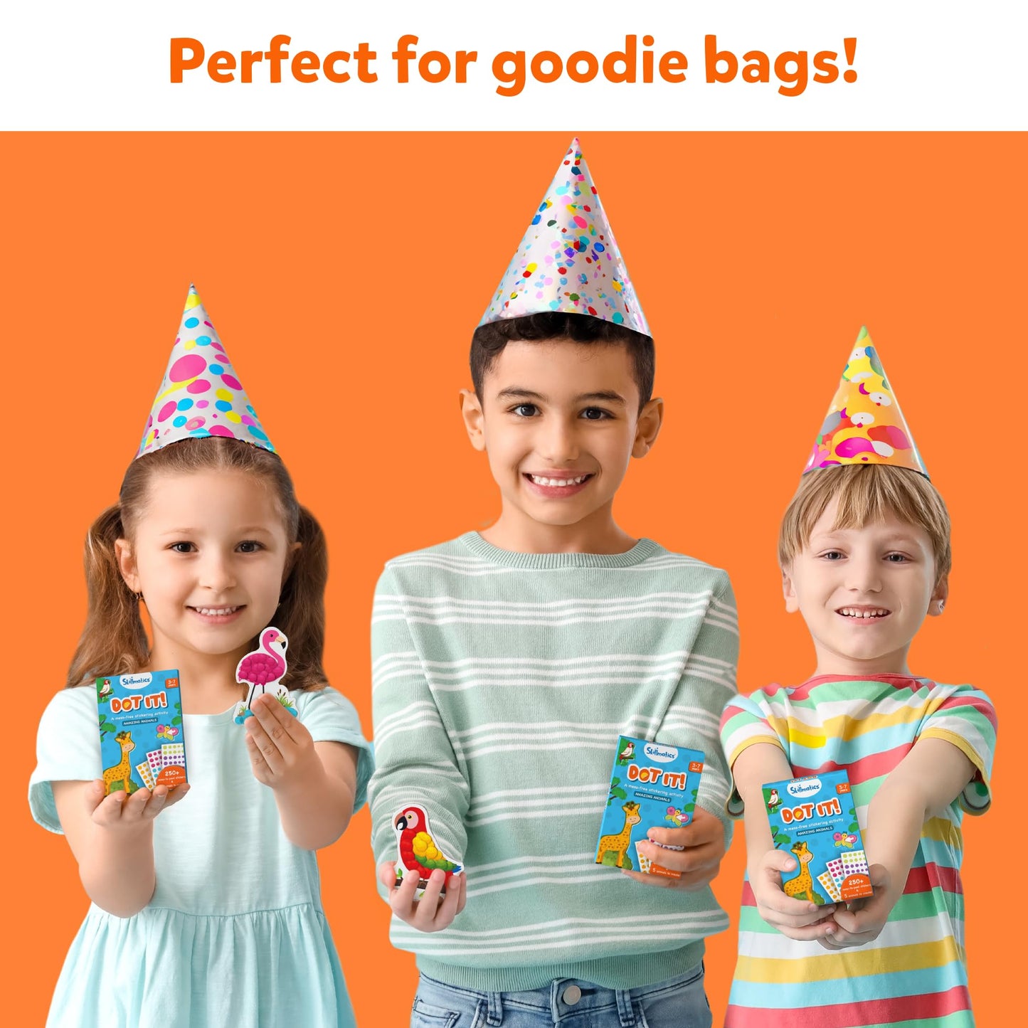 Skillmatics Party Favors (Pack of 15) - Dot It Animal Sticker Art for Kids, 500+ Stickers, Mess-Free Crafts, DIY Travel Activity, Return Gifts for Boys & Girls Ages 3, 4, 5, 6, 7