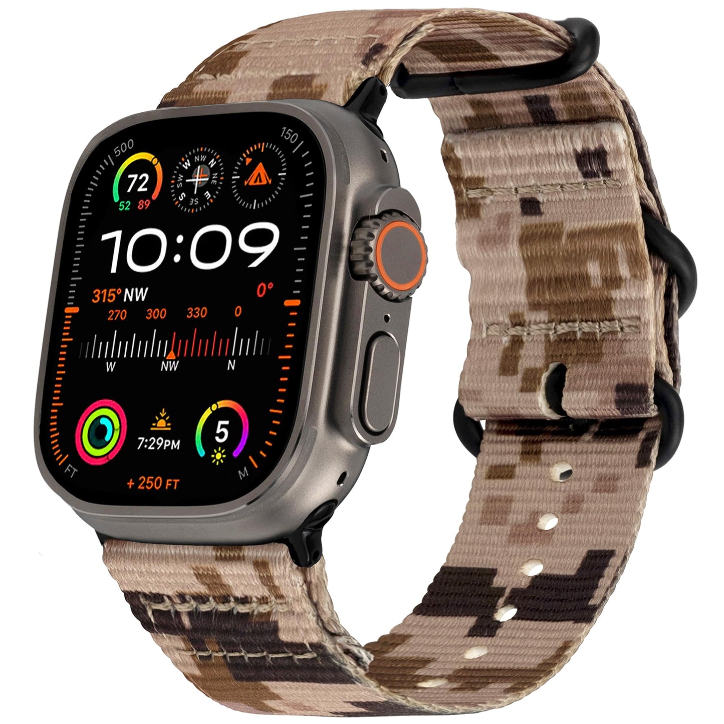 Carterjett Extra Large Hiking Trail Nylon Band - Compatible With Apple Watch Ultra 2/Ultra Band 49Mm 46Mm 45Mm 44Mm For Men Wome