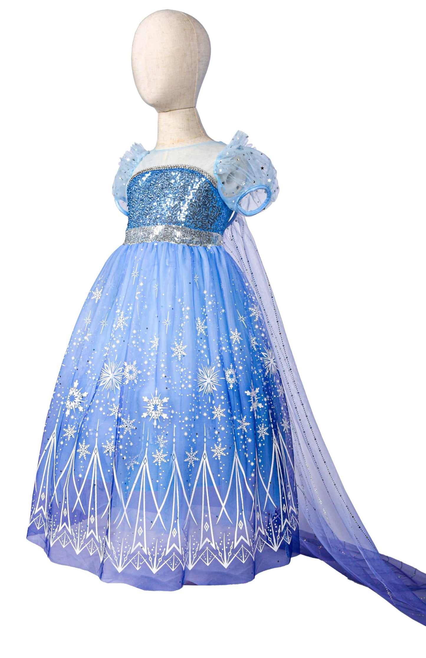 Aimeiar Light Up Girls Halloween Costume Snow Princess Dress Ice Christmas Costumes Toddler Kids Costume with Accessories
