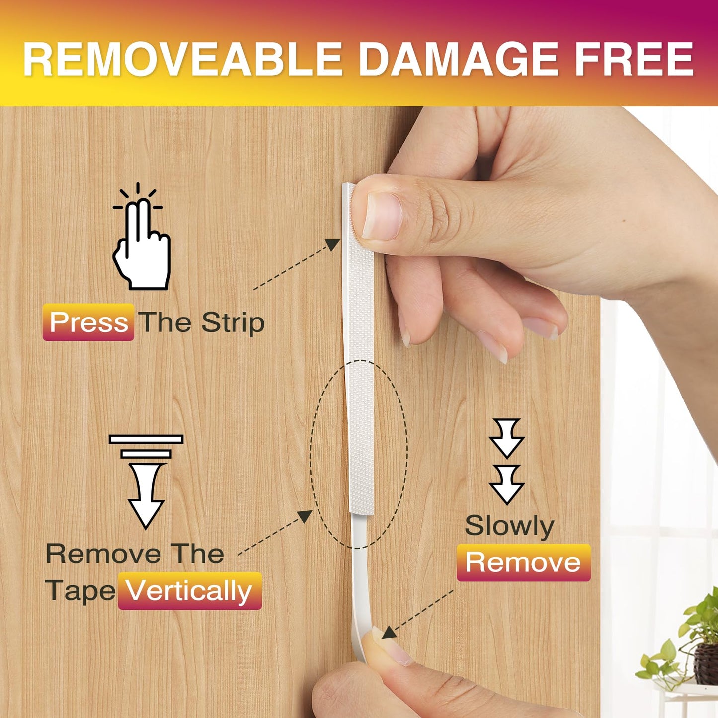 Picture Hanging Strips Heavy Duty XL 15 Pairs/30Strips, Damage Free Hanging Picture Hangers, Removable Adhesive Hook and Loop Wall Strips, Frame Stickers No Nails for Home Decor Wall Posters