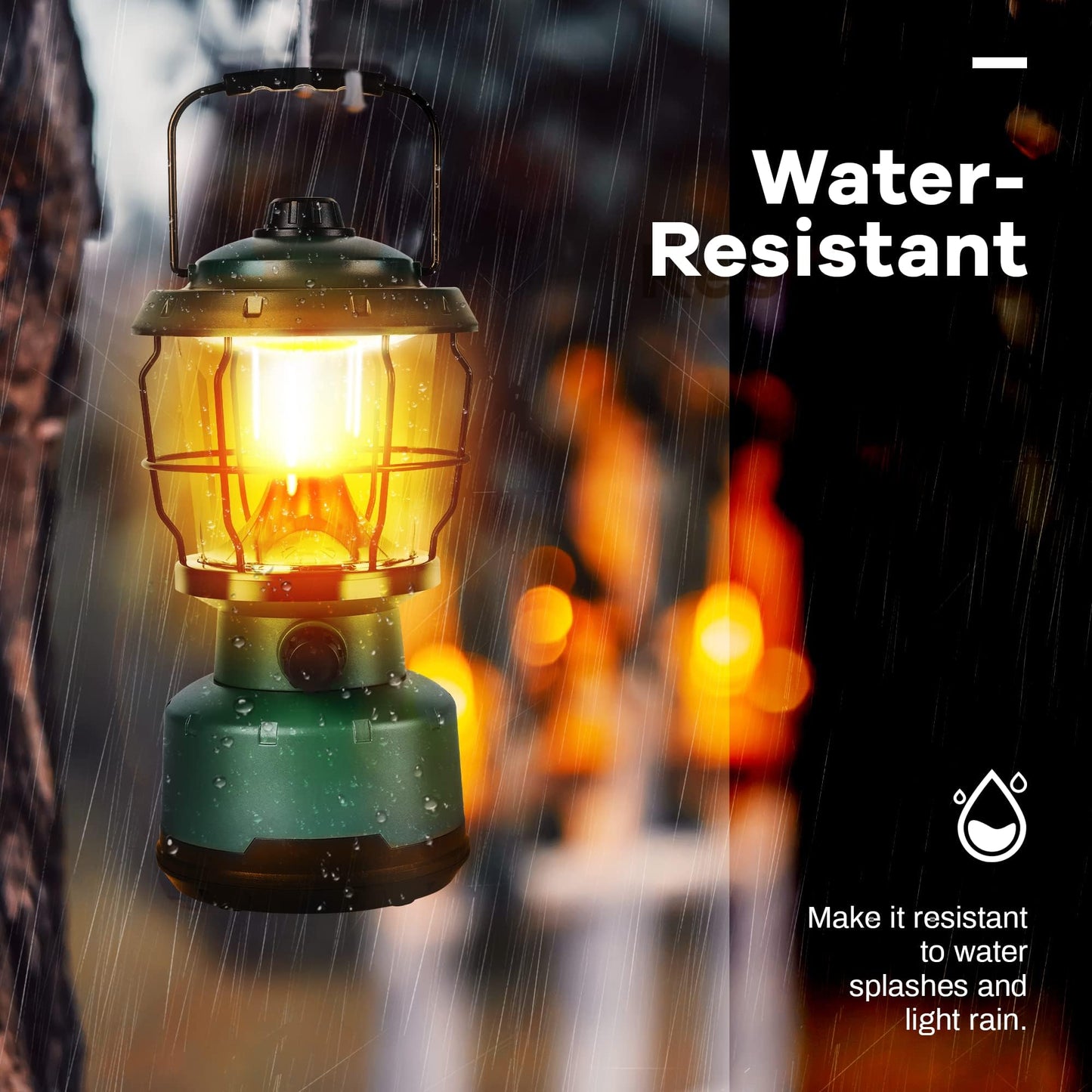 LED Camping Lantern, Rechargeable Batteries Powered Lanterns 2500LM, Water Resistant Emergency Lantern for Power Outage, Hurricane, Hiking
