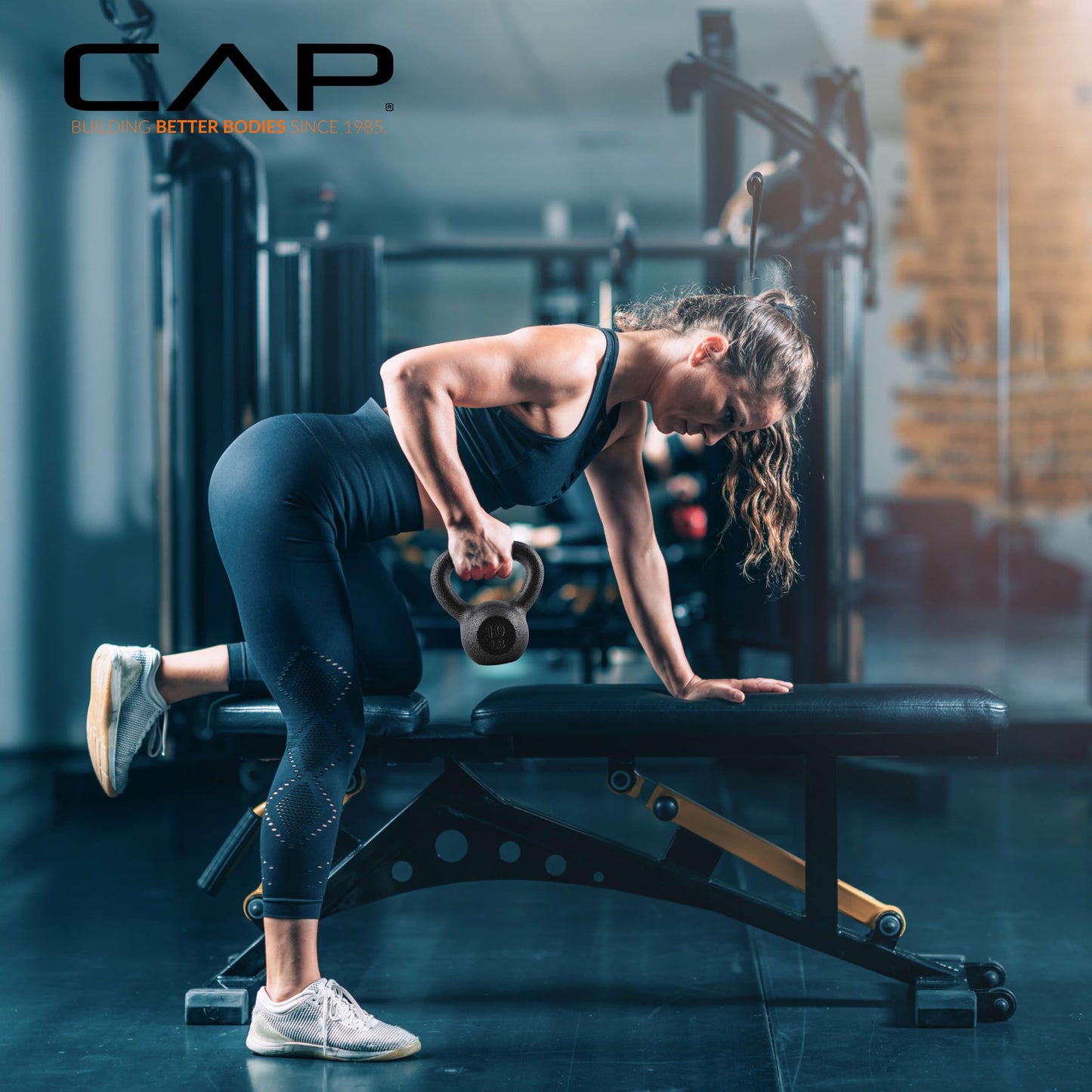 CAP Barbell Black Cast Iron Kettlebell | 15 Pounds