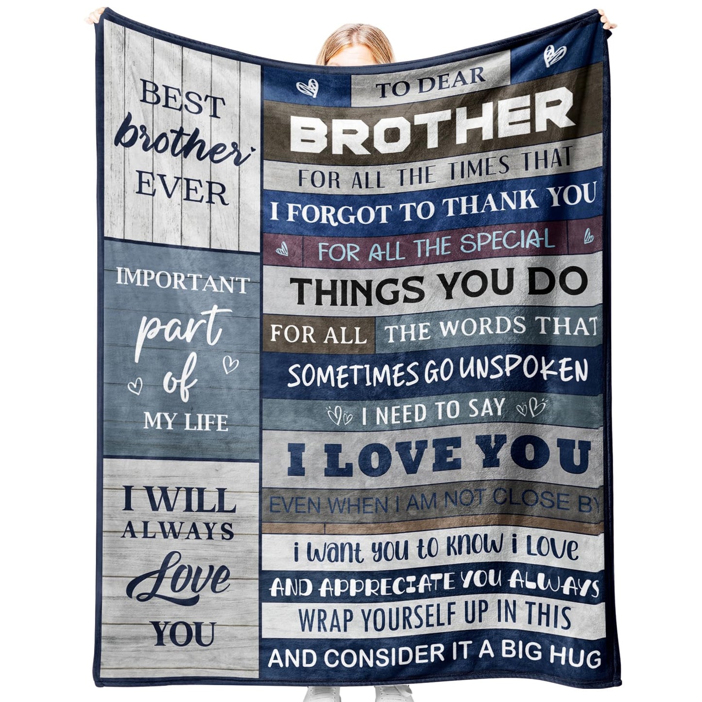 Glydein Brother Gifts from Sister, Soft Flannel Blanket 50 x 60 inches, Birthday Fathers Day Christmas Rakhi Gifts for Brother Adult