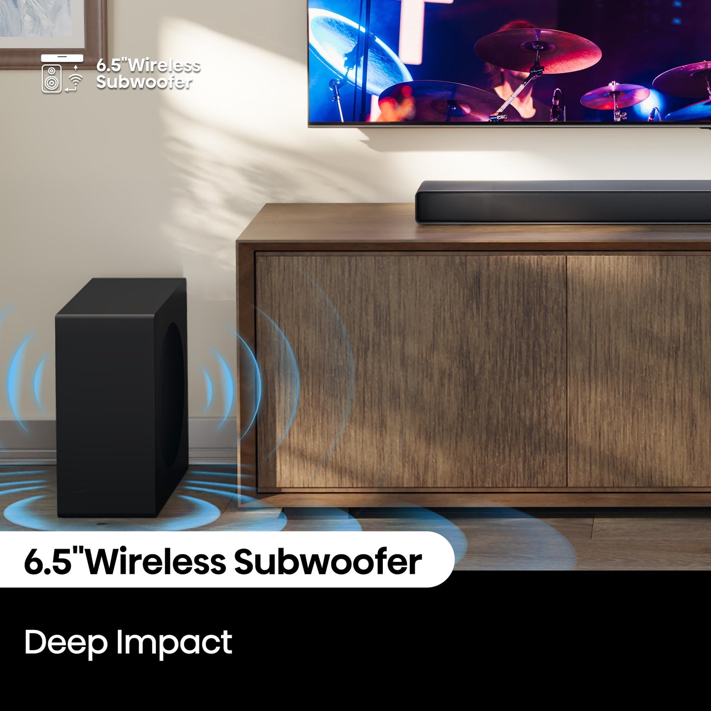 Hisense AX3120Q 3.1.2Ch Sound Bar with Wireless Subwoofer, Dolby Atmos, DTS:X, Bluetooth 5.3, Roku TV Ready, HDMI/AUX/ARC/Optical/USB, EzPlay 3.0, 7 EQ Modes, Hi Concerto