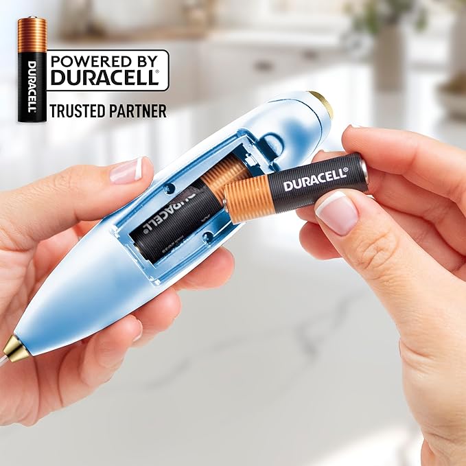 Zulay Kitchen Powerful Milk Frother Wand With 4 AA Duracell Batteries - Ultra Fast Handheld Drink Mixer - Electric Whisk Foam Maker for Coffee, Lattes, Cappuccino, Matcha & Creamer