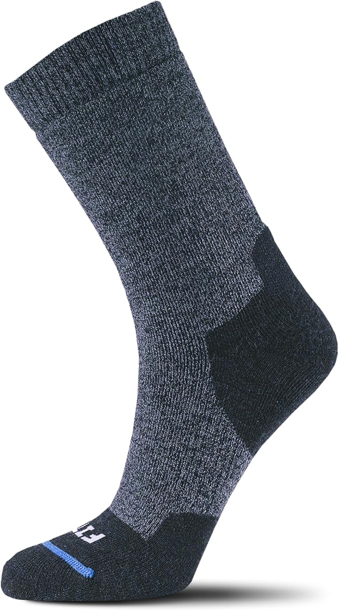 FITS Original Full Cushion Crew Socks, Merino Wool Hiking Socks for Rocky Trails, Camping and Travel Shoes