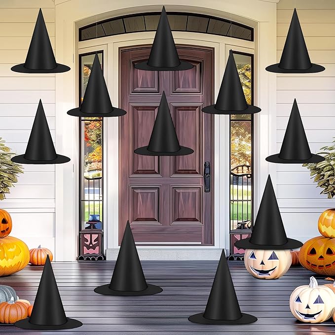 Helimoto Halloween Hanging Witch Hats & Costume Accessories, 328 FT Nylon Cord Wizard Hats, Indoor Outdoor Decorations for...