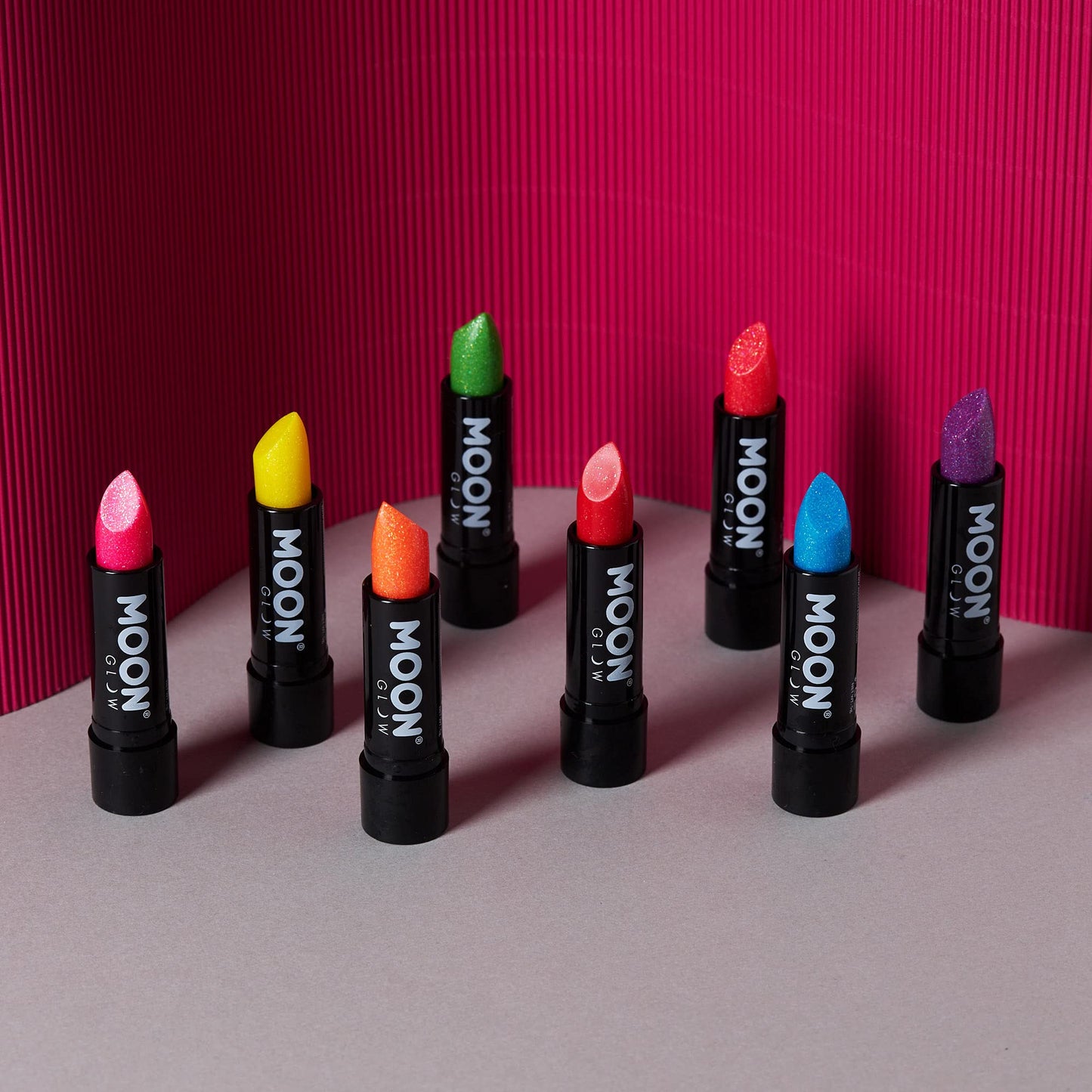Moon Glow - 5g Neon UV Glitter Lipstick - Blue - Glows Brightly Under blacklights