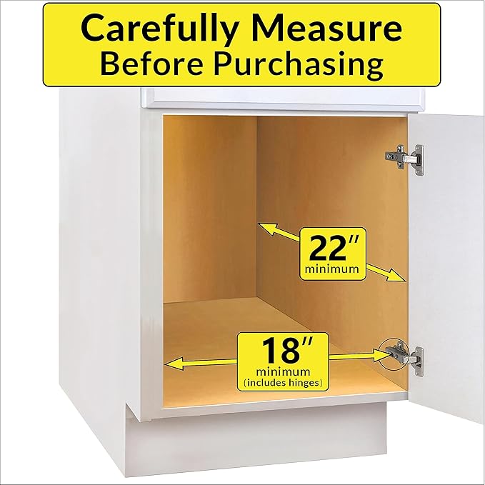 LYNK PROFESSIONAL® SELECT™ Pull Out Cabinet Organizer, 17" x 21" Slide Out Drawers for Kitchen Cabinets - Sliding Pull-Out Pantry Shelves – Home Shelf Organizers - Lifetime Ltd. Warranty, Wood Chrome