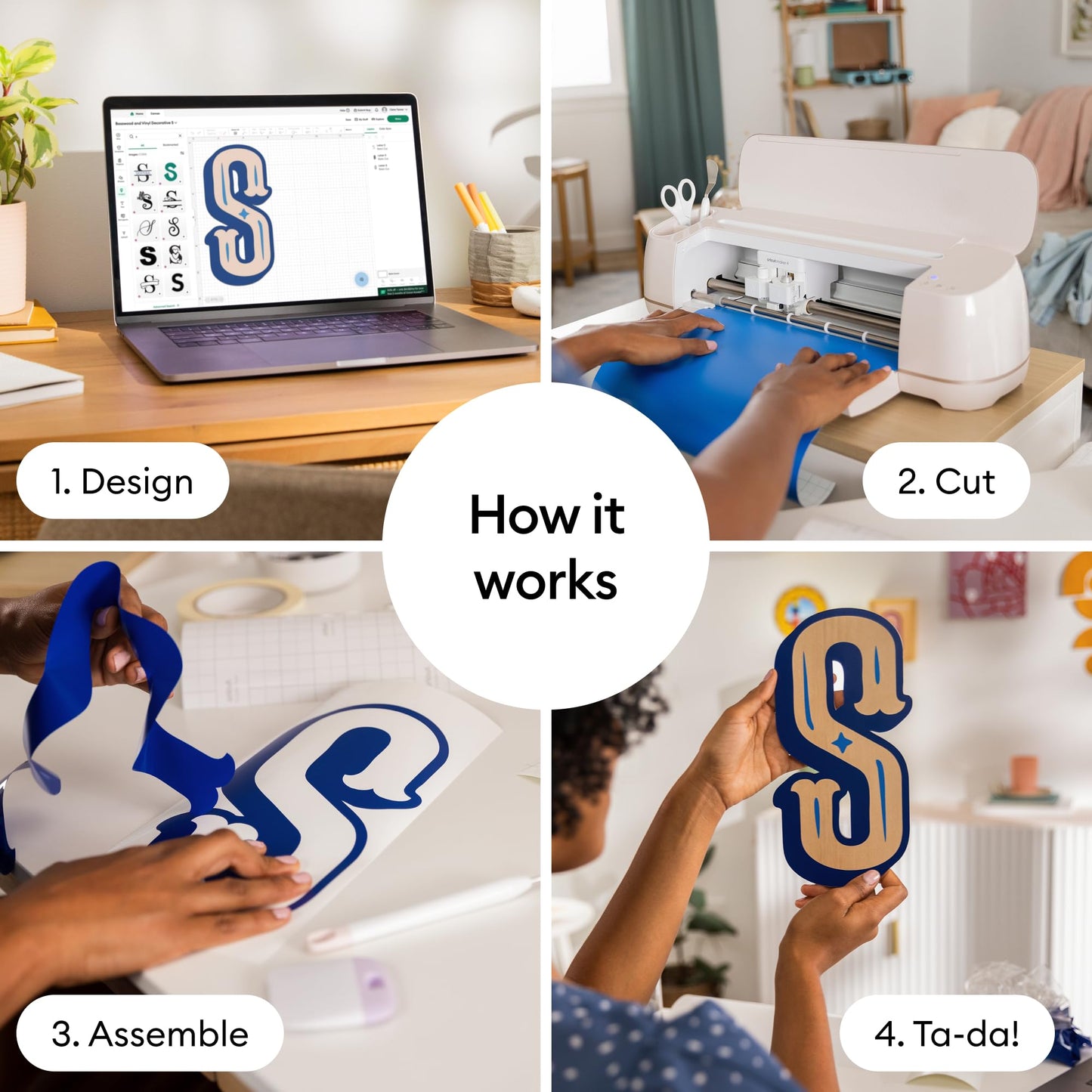 Cricut Maker 4 - Smart Cutting Machine (Seashell) | Digital Content Bundle - Includes 30 Images in Design Space App