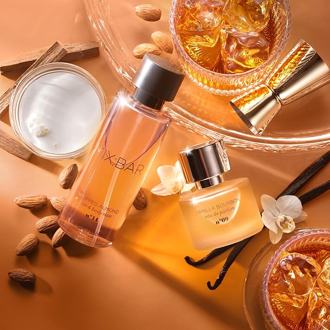 MIX:BAR Vanilla Bourbon Body Mist Spray, Hair Mist Perfume + Linen Spray for Women + Girls - Fragrance Notes of Vanilla Bean, Sandalwood, Jasmine + Bergamot - Vegan + Cruelty Free - 5oz.
