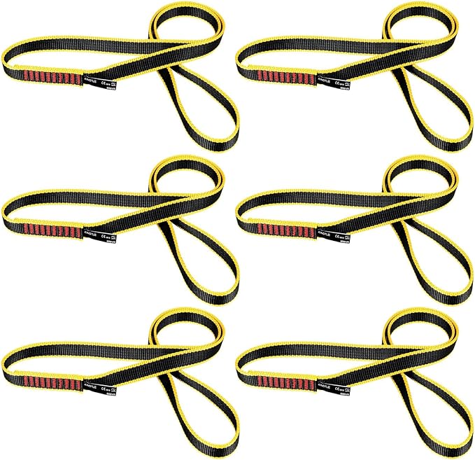 KINGTLE Nylon Climbing Sling 22kN CE1019/EN566 UIAA Certified,Rock Climbing Webbing Straps for Mountaineering