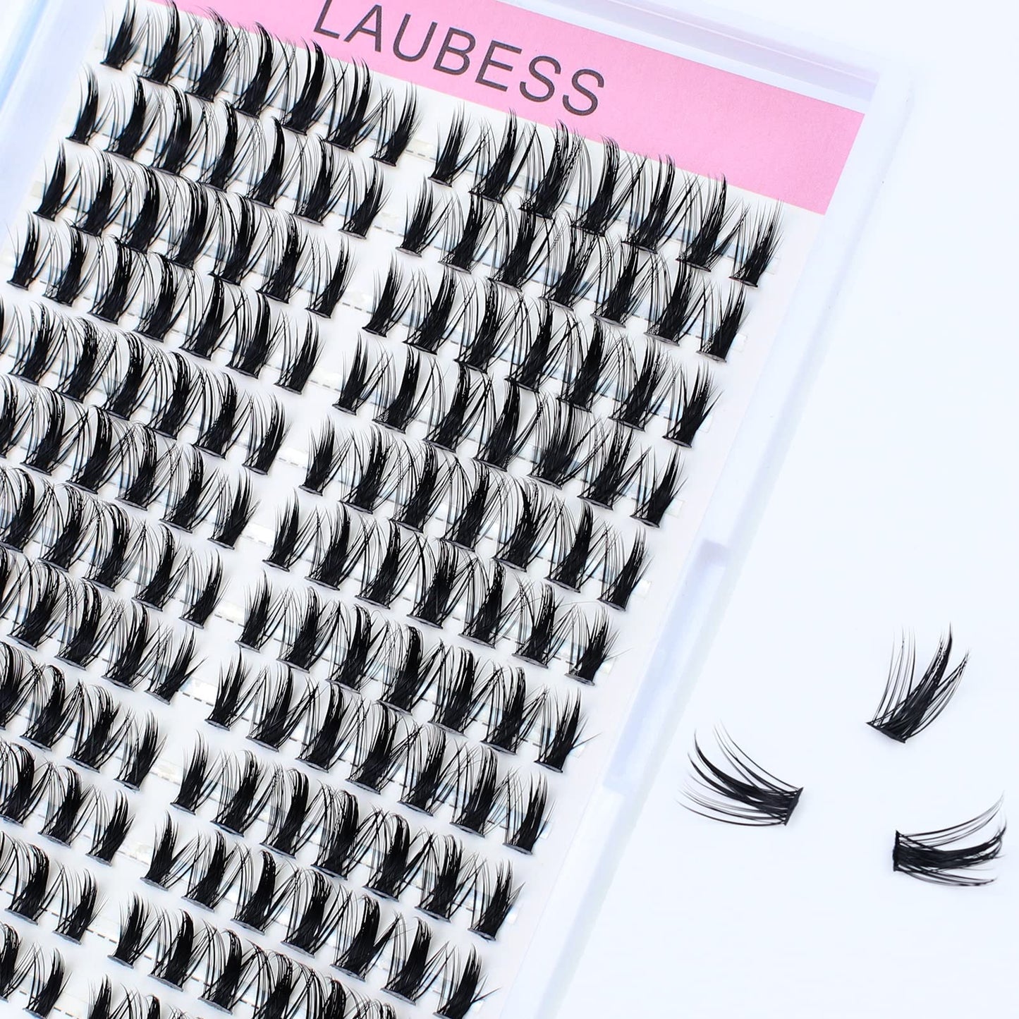 Eyelash Clusters LAUBESS Lash Clusters Individual Lashes Cluster Eyelash Extensions DIY at Home Waterproof Cluster Lashes (Manga
