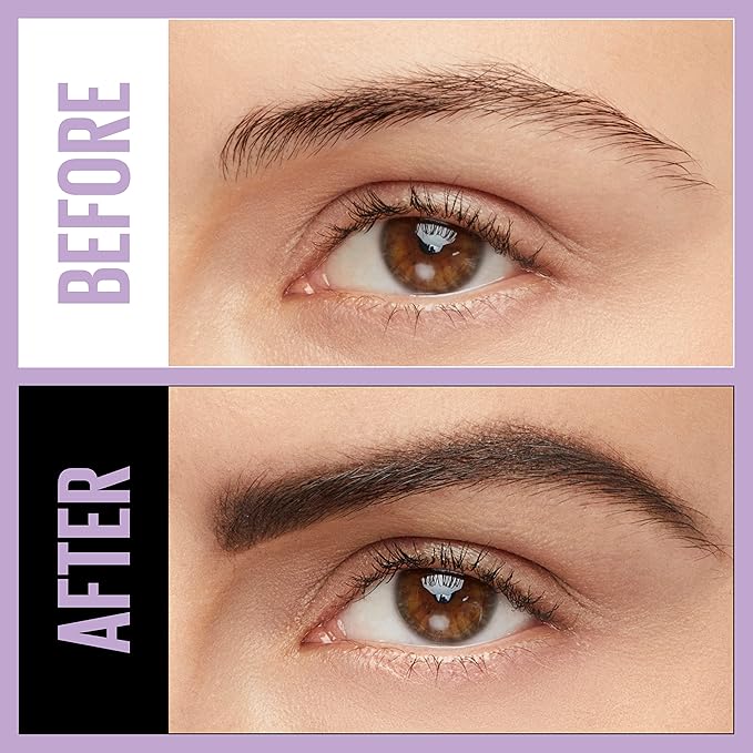 Maybelline Brow Ultra Slim Defining Brow Pencil + Brow Fast Sculpt Brow Gel Makeup Bundle, Includes 1 Soft Brown Eyebrow Pencil and 1 Clear Eyebrow Gel