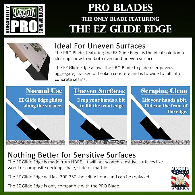 MANPLOW PRO Snow Shovels (Mantis Handle, 24")