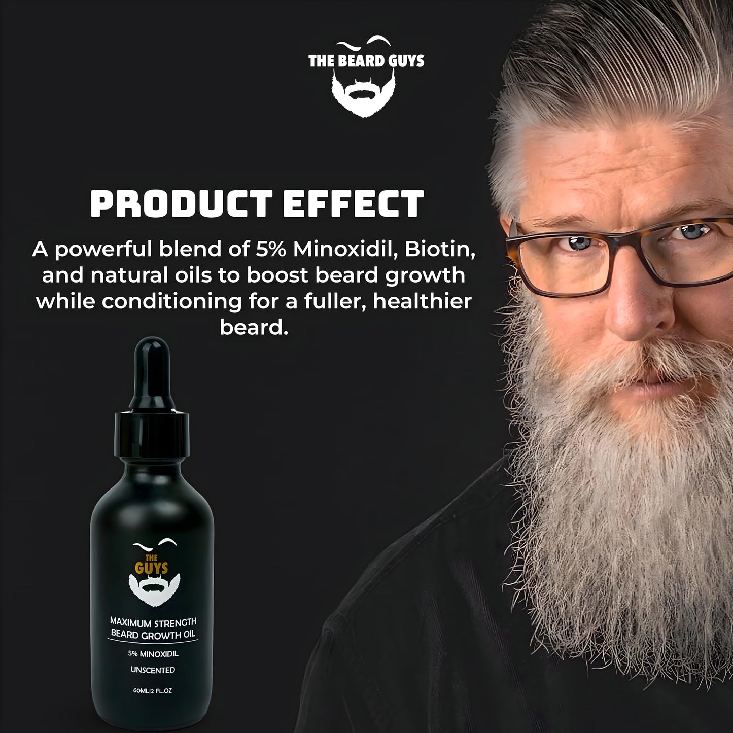 The Beard Guys 5% Minoxidil Beard Growth Oil, 2 Ounce