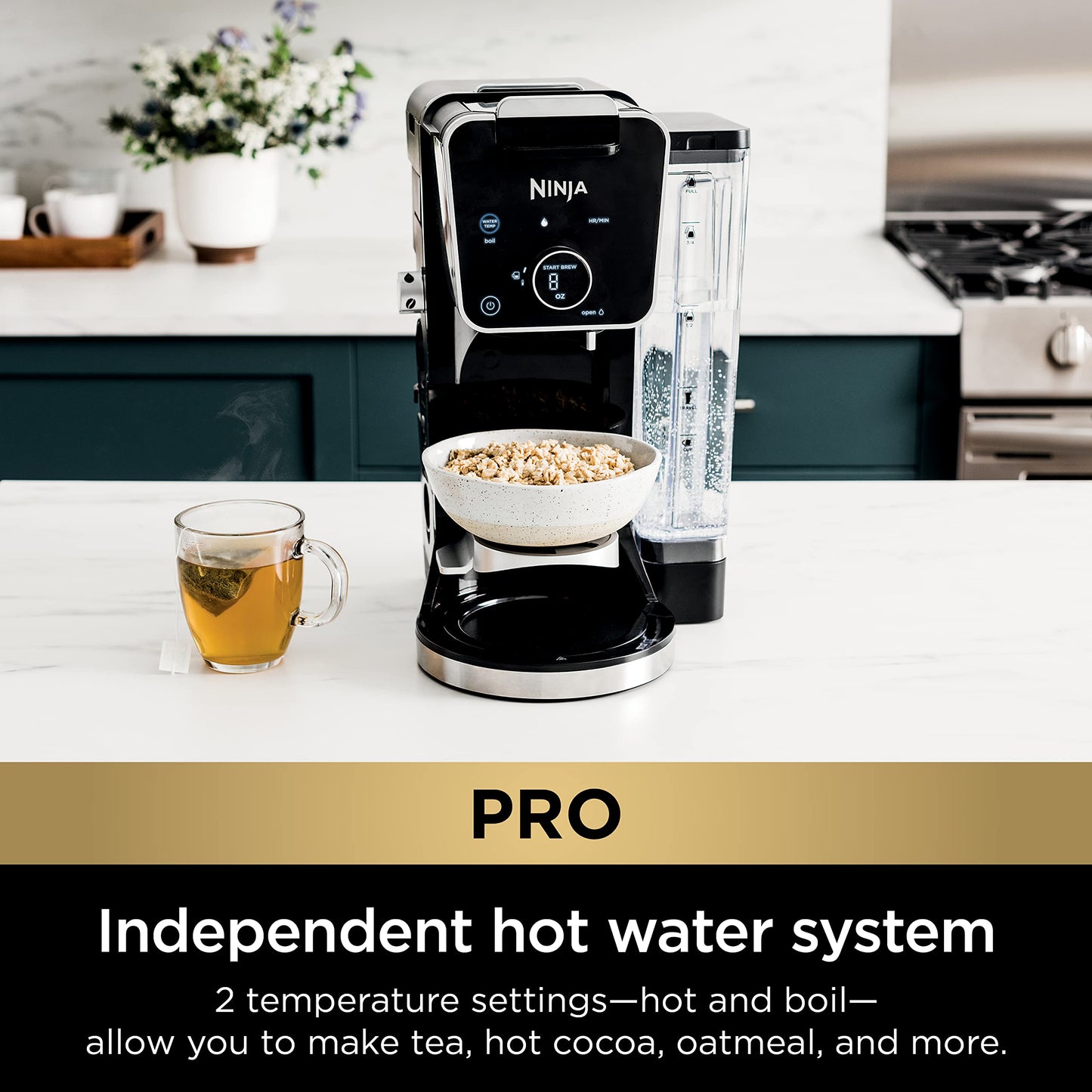 Ninja Specialty Drip Coffee Maker | DualBrew™ Pro Specialty Coffee Machine w/Frother, Permanent Filter | Brew w/Pods & Grounds, K Cups Compatible | 4 Brew Styles, 13 Cup to Pot Sizes | Black CFP307