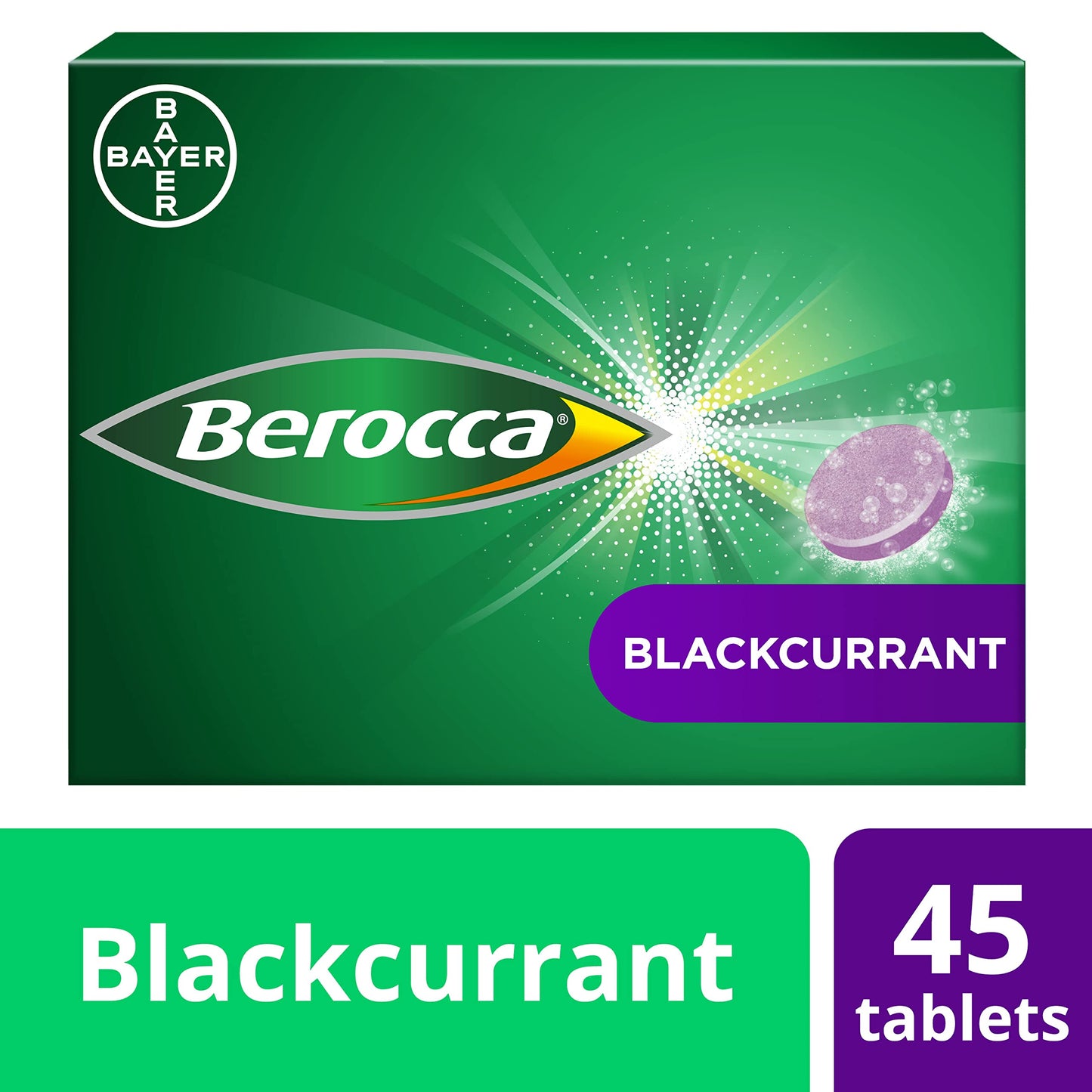Berocca Blackcurrant Flavour 45 Effervescent Tablets