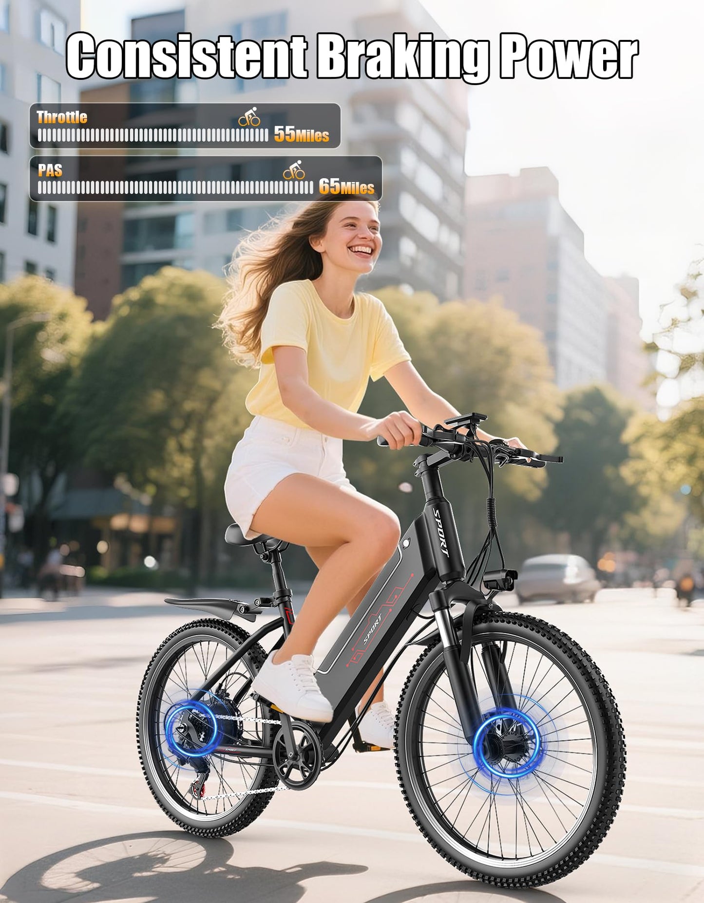Pikabike Electric Bike for Adults, 1500W Motor Peak Ebike, 480Wh Removable Battery E Bike, Max 65Miles 28MPH, 26" Electric Mountain Bike, 7-Speed & Front Suspension, Electric Bicycle for Commute